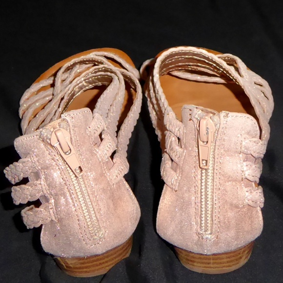 WOMENS ROSE GOLD AMARA 2 GLADIATOR SANDAL CARLOS SANTANA BRAID LEATHER 7.5M 7.5 - Picture 5 of 8